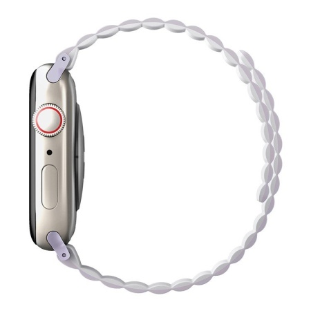 Ремешок силиконовый Uniq Revix reversible Magnetic для Apple Watch 38мм/40мм. Цвет: фиолетовый/белый