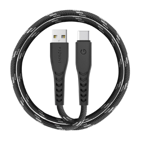 Кабель EnergEA NyloFlex USB-A - USB-C 5A 1.5м. Цвет: чёрный