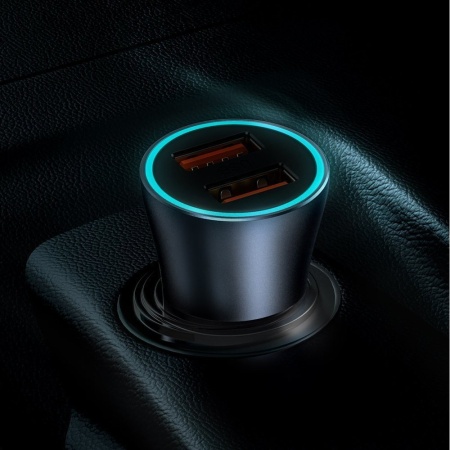 Автомобильное ЗУ Baseus Golden Contactor Pro Dual Fast Car Charger, 40Вт. Цвет:синий