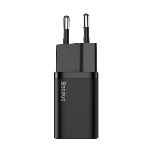 Адаптер питания Baseus Super Si Quick Charger 1C 20 Вт + кабель Type-C - Lightning 1м. Цвет: чёрный