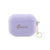Чехол Guess Silicone Script logo with Heart charm для AirPods Pro 2. Цвет: фиолетовый