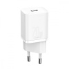 Адаптер питания Baseus Super Si Quick Charger 1C 20 Вт + кабель Type-C - Lightning 1м. Цвет: белый