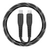 Кабель EnergEA NyloFlex MFI USB-C — Lightning 0.3м. Цвет: чёрный