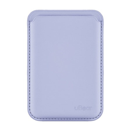 Магнитный бумажник Ubear Shell Case с Magsafe, эко-кожа. Цвет: лаванда