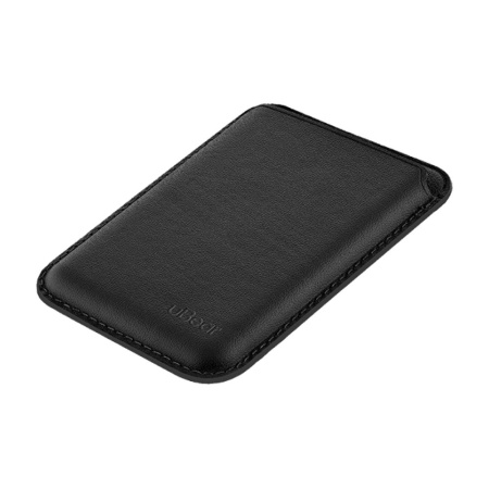Магнитный бумажник Ubear Leather Shell Case с Magsafe, кожа. Цвет: чёрный