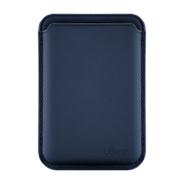 Магнитный бумажник Ubear Leather Shell Case с Magsafe, кожа. Цвет: тёмно-синий