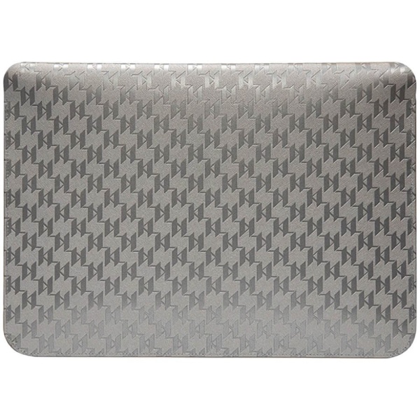 Чехол Lagerfeld Saffiano Sleeve Monogram NFT Choupette для ноутбуков 13"/14". Цвет: серебристый