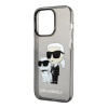 Чехол Lagerfeld PC/TPU NFT Karl & Choupette Hard Glitter для iPhone 15 Pro Max.Цвет: чёрный