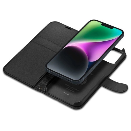 Чехол-книжка Spigen Wallet S Pro для iPhone 15 Pro. Цвет: чёрный