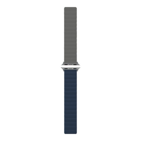 Ремешок силиконовый магнитный uBear Mode для Apple Watch 42/44/45мм. Цвет: синий/серый