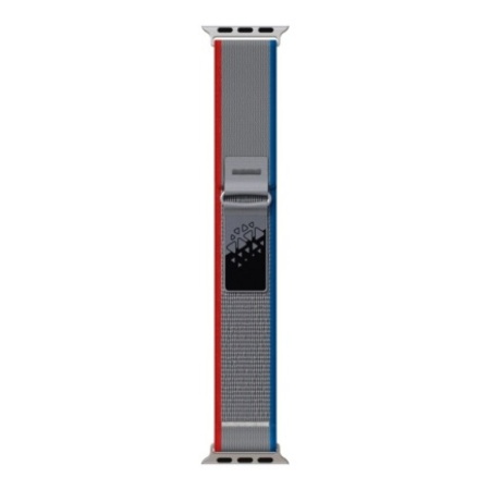 Ремешок нейлоновый Lyambda Premium Meleph для Apple Watch 38/40/41мм. Цвет: красный/синий/серый