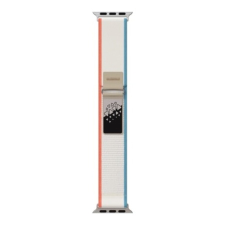 Ремешок нейлоновый Lyambda Premium Meleph для Apple Watch 42/44/45/49мм. Цвет: красный/белый/синий