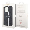 Чехол Guess PU 4G Stripes Hard MagSafe для iPhone 15 Pro. Цвет: чёрный