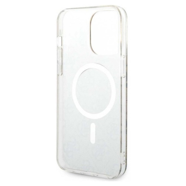 Чехол Guess PC/TPU 4G Hard MagSafe для iPhone 15 Pro Max. Цвет: коричневый/золотой