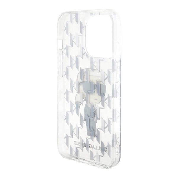 Чехол Lagerfeld PC/TPU Monogram NFT Karl Ikonik Hard для iPhone 15 Pro Max.Цвет: прозрачный