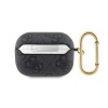 Чехол Guess PU leather 4G with metal logo and carabin для AirPods Pro 2. Цвет: чёрный