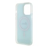 Чехол Guess PC/TPU Script printed logo Hard MagSafe для iPhone 15 Pro Max. Цвет: радужный бирюзовый