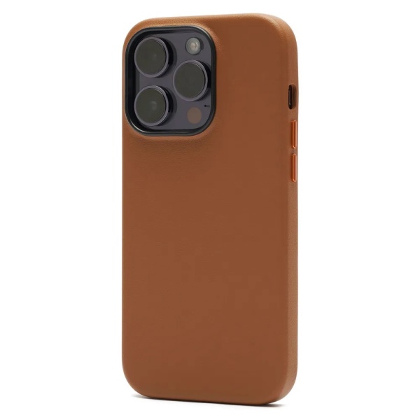 Чехол K-DOO Noble Collection Magsafe для iPhone 15, кожа. Цвет: коричневый