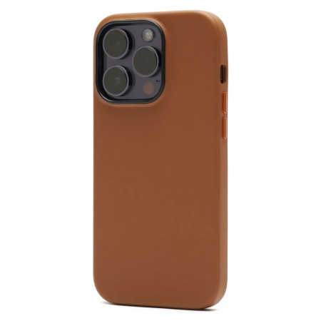 Чехол K-DOO Noble Collection Magsafe для iPhone 15, кожа. Цвет: коричневый