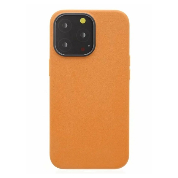 Чехол K-DOO Noble Collection Magsafe для iPhone 15 Pro Max, кожа. Цвет: оранжевый