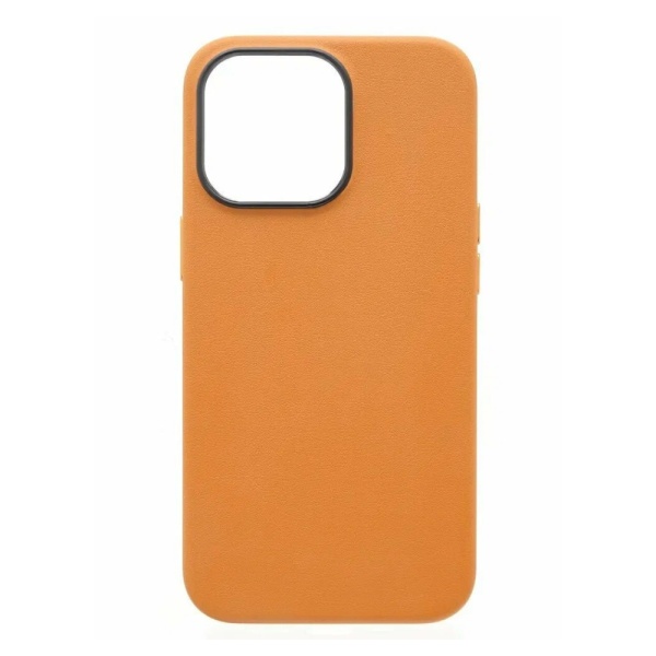 Чехол K-DOO Noble Collection Magsafe для iPhone 15 Pro Max, кожа. Цвет: оранжевый
