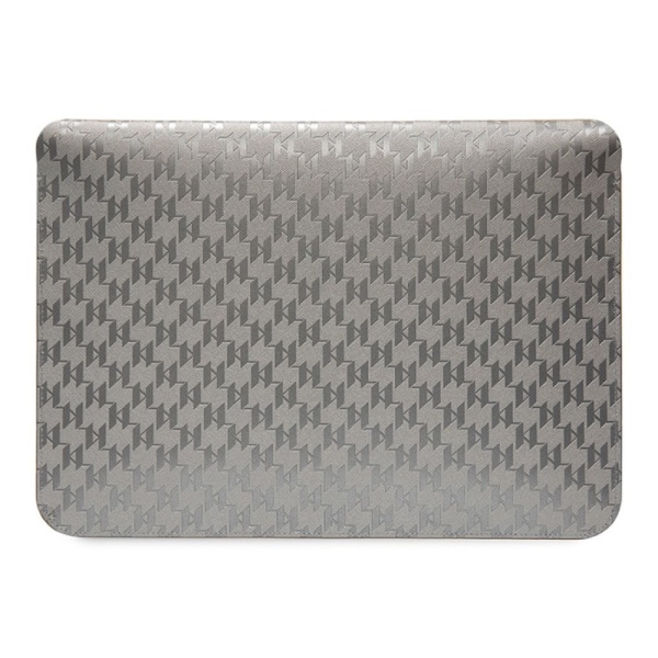 Чехол Lagerfeld Saffiano Sleeve Monogram NFT Karl Ikonik для MacBook Air/Pro 13"/Pro 14. Цвет: сереб