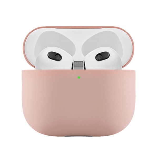Чехол защитный Ubear для Airpods 3, усиленный силикон. Цвет: светло-розовый