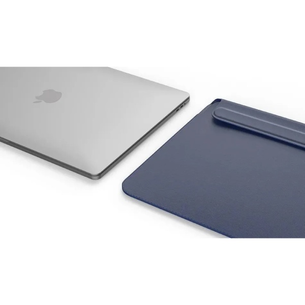 Чехол кожаный WIWU Skin New Pro 2 Leather Sleeve Skin Pro II для MacBook Pro 14". Цвет: синий