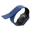Ремешок силиконовый Uniq Revix reversible Magnetic для Apple Watch 44мм/42мм. Цвет: сине-чёрный