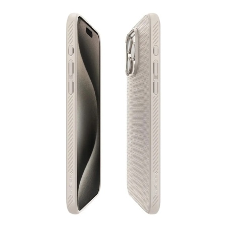 Чехол SPIGEN LIQUID AIR для iPhone 15 Pro Max. Цвет: природный титан